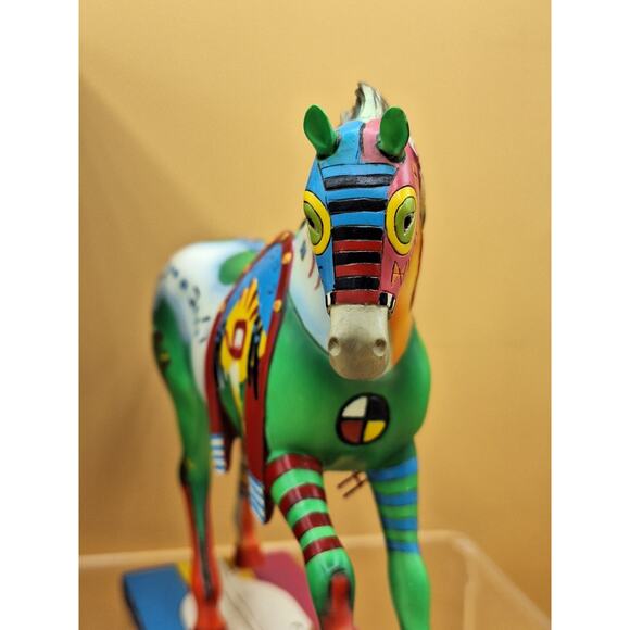 The Trail Of Painted Ponies RITES OF PASSAGE Figurine. Artist: Black Pinto Horse - Picture 7 of 10